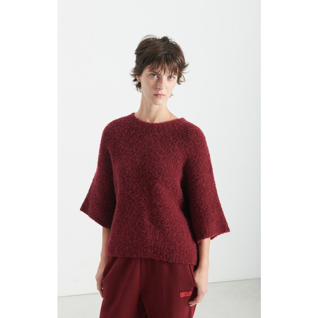 American Vintage trui korte mouw in grenade chine