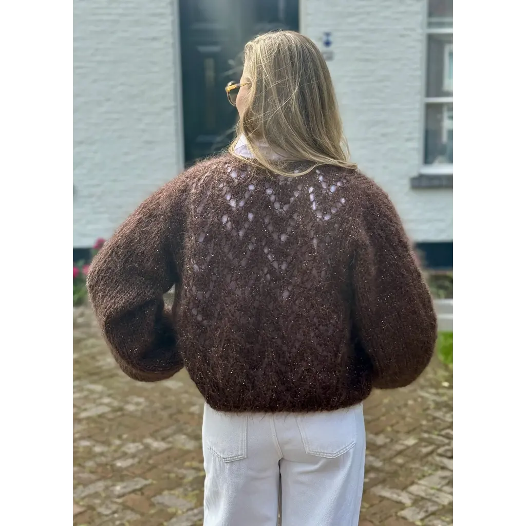 Studio Lavendel Lilly Knit Paillet in dark brown
