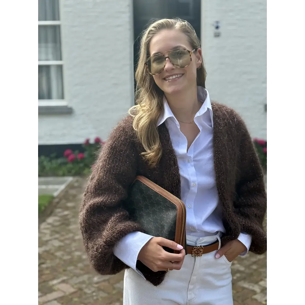 Studio Lavendel Lilly Knit Paillet in dark brown