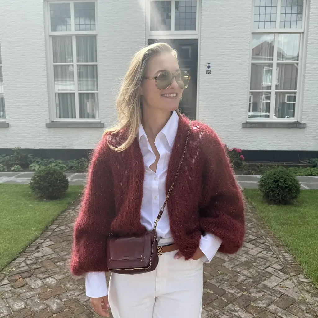 Studio Lavendel Lilly Knit Paillet in burgundy