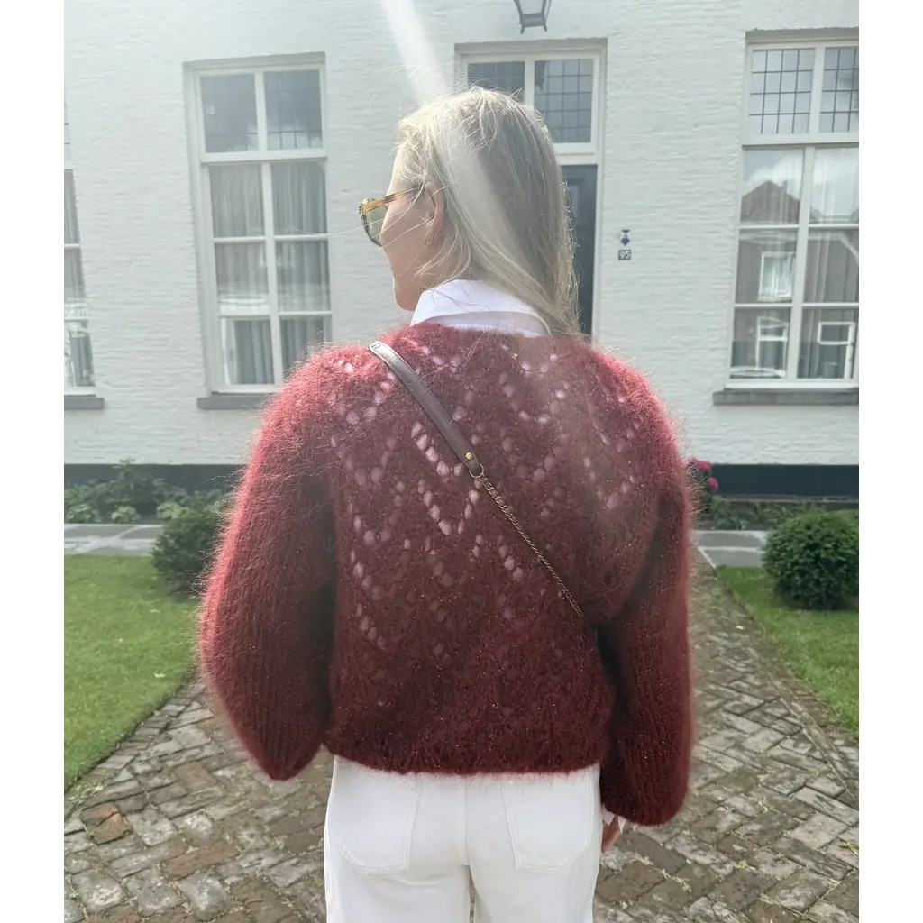 Studio Lavendel Lilly Knit Paillet in burgundy