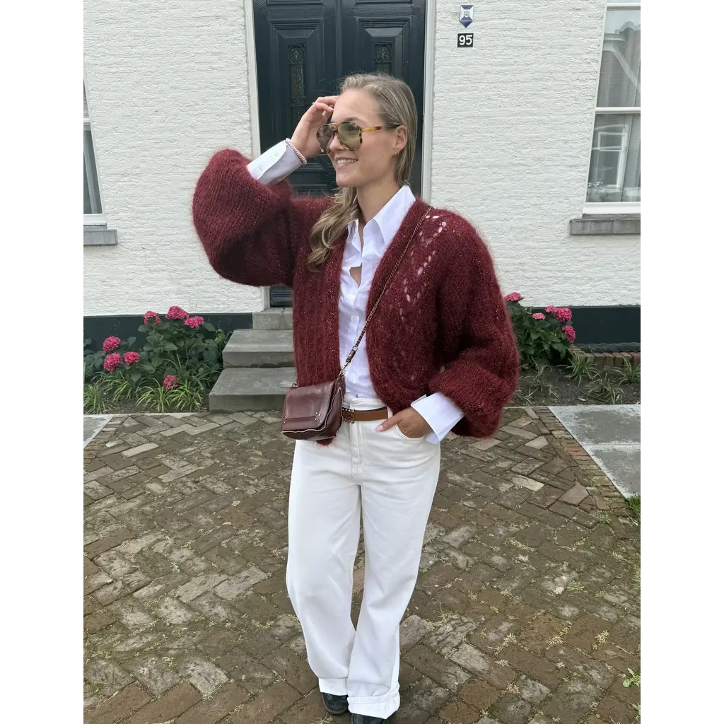 Studio Lavendel Lilly Knit Paillet in burgundy