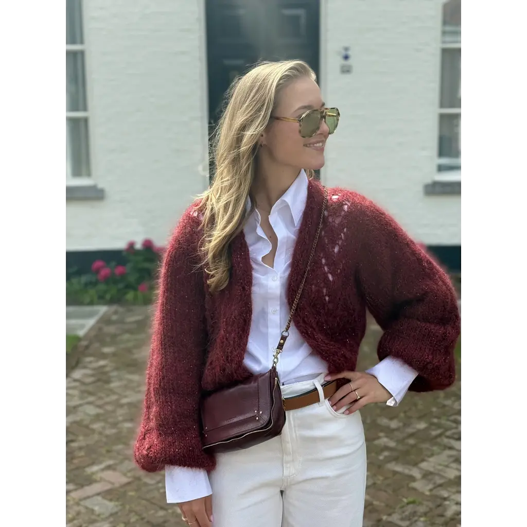 Studio Lavendel Lilly Knit Paillet in burgundy