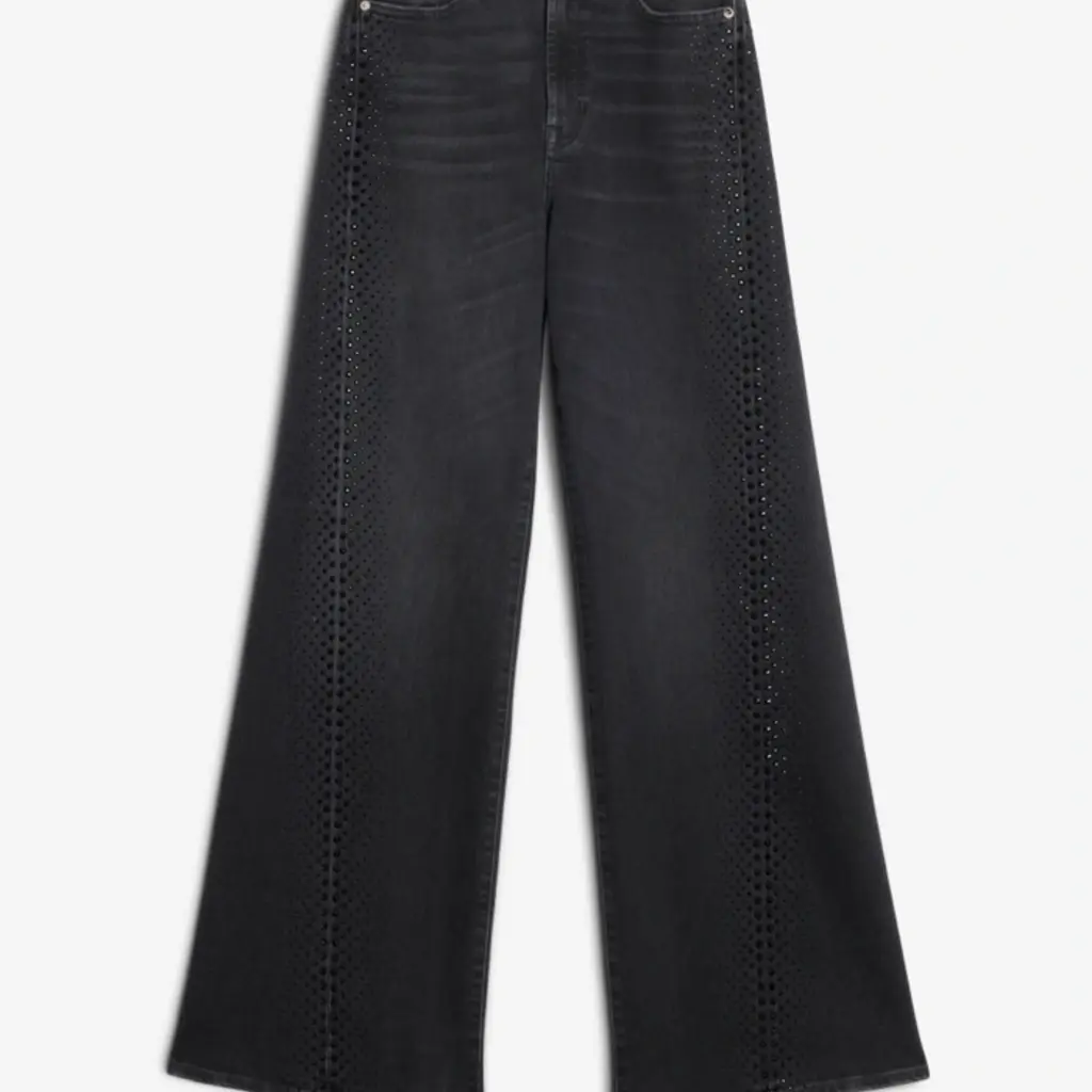 7 for all mankind jeans twisted Lotta cristals in black