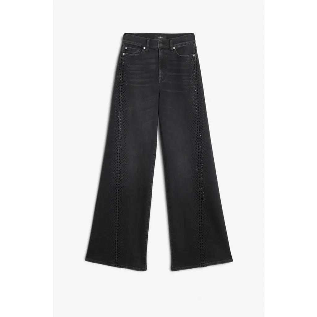 7 for all mankind jeans twisted Lotta cristals in black