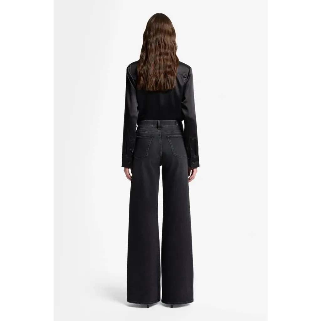 7 for all mankind jeans twisted Lotta cristals in black