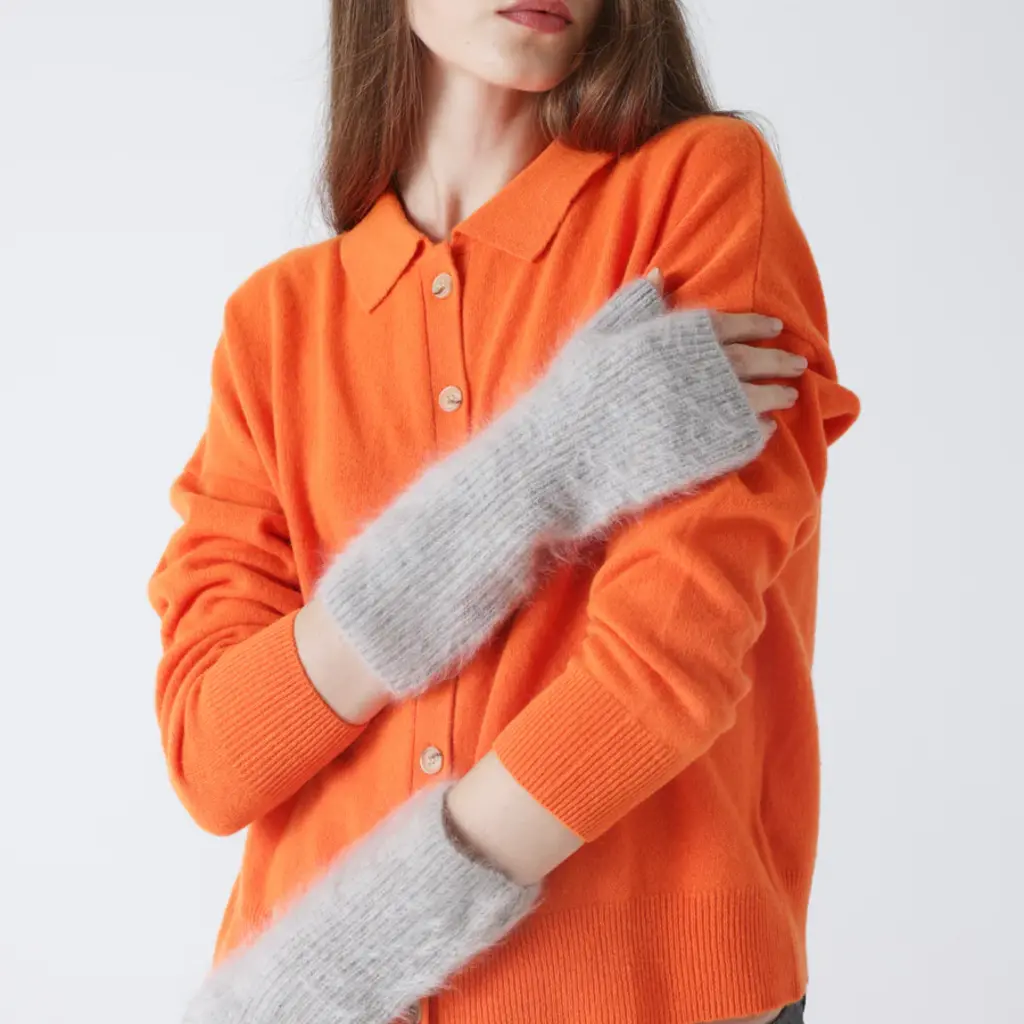 Absolut Cashmere handshoen Karolina in light grey