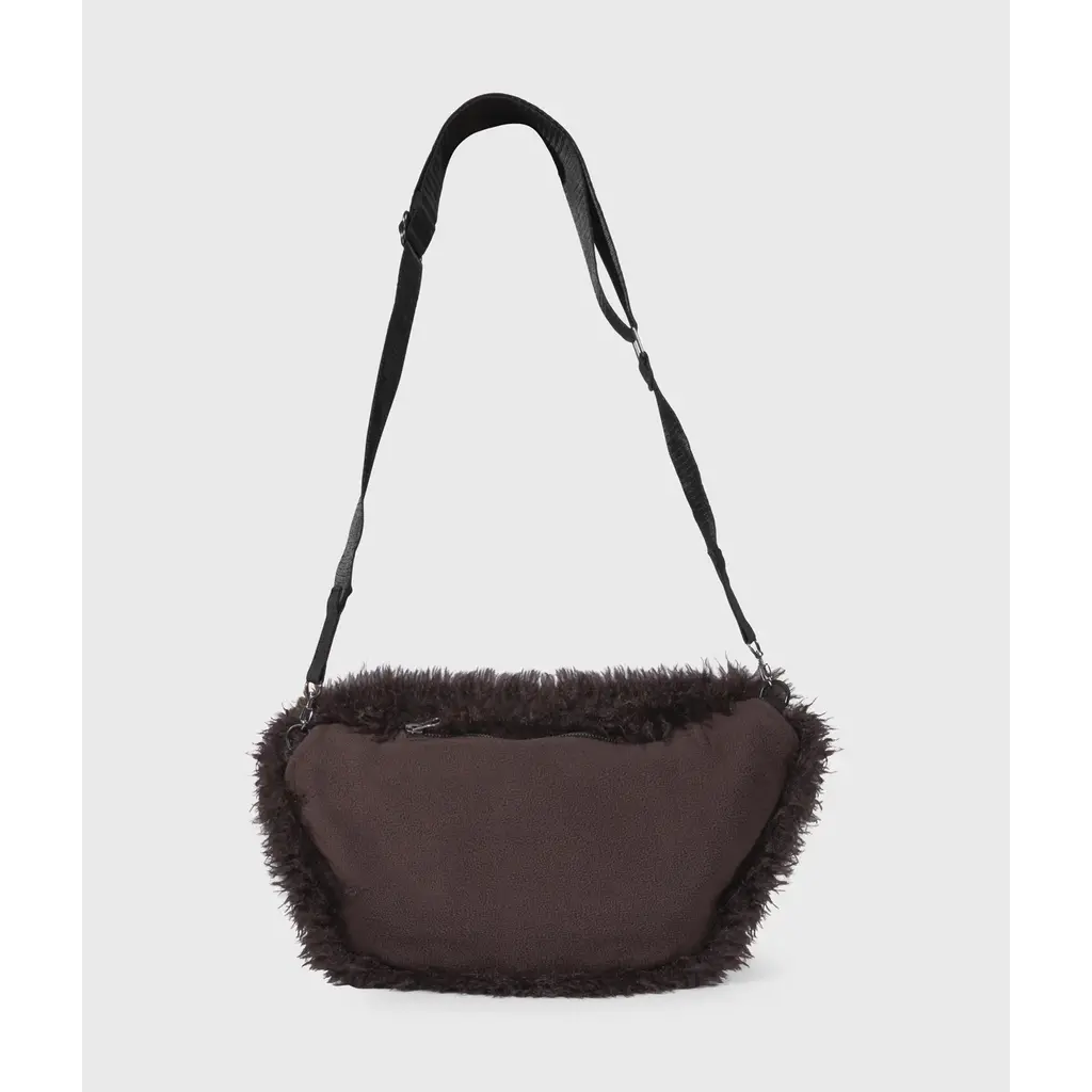 10 Days hairy crossbody tas in deep wine