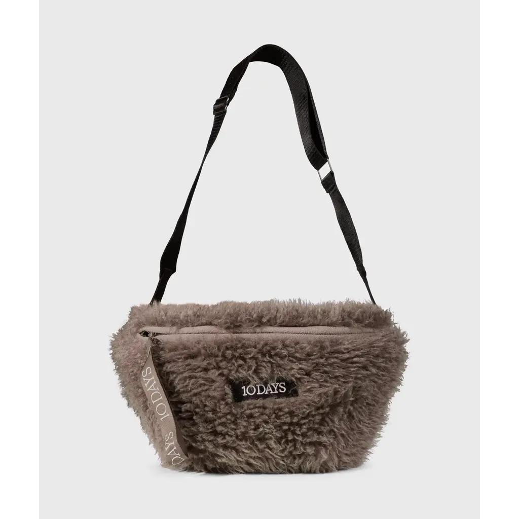 10 Days hairy crossbody tas in moonrock