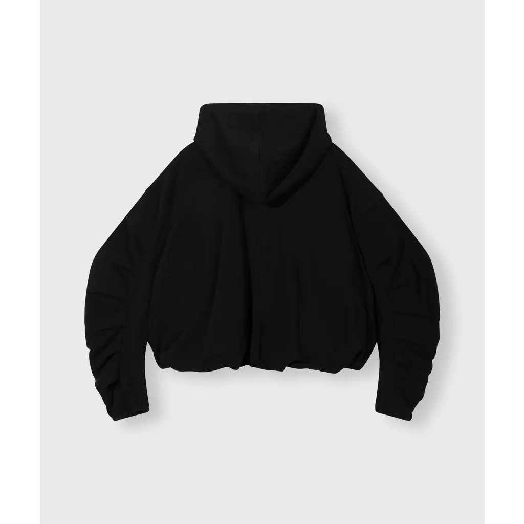 10 Days pleated balloon hoodie in black