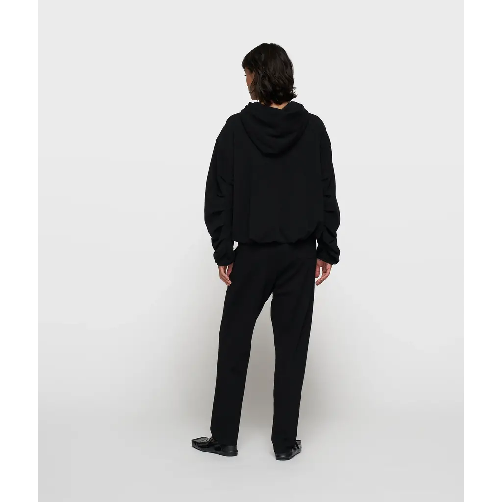 10 Days pleated balloon hoodie in black