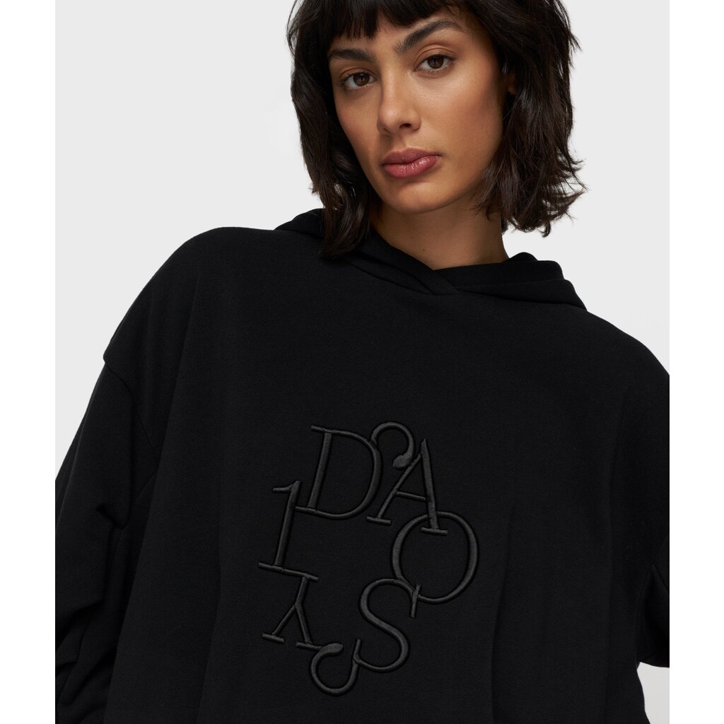 10 Days pleated balloon hoodie in black