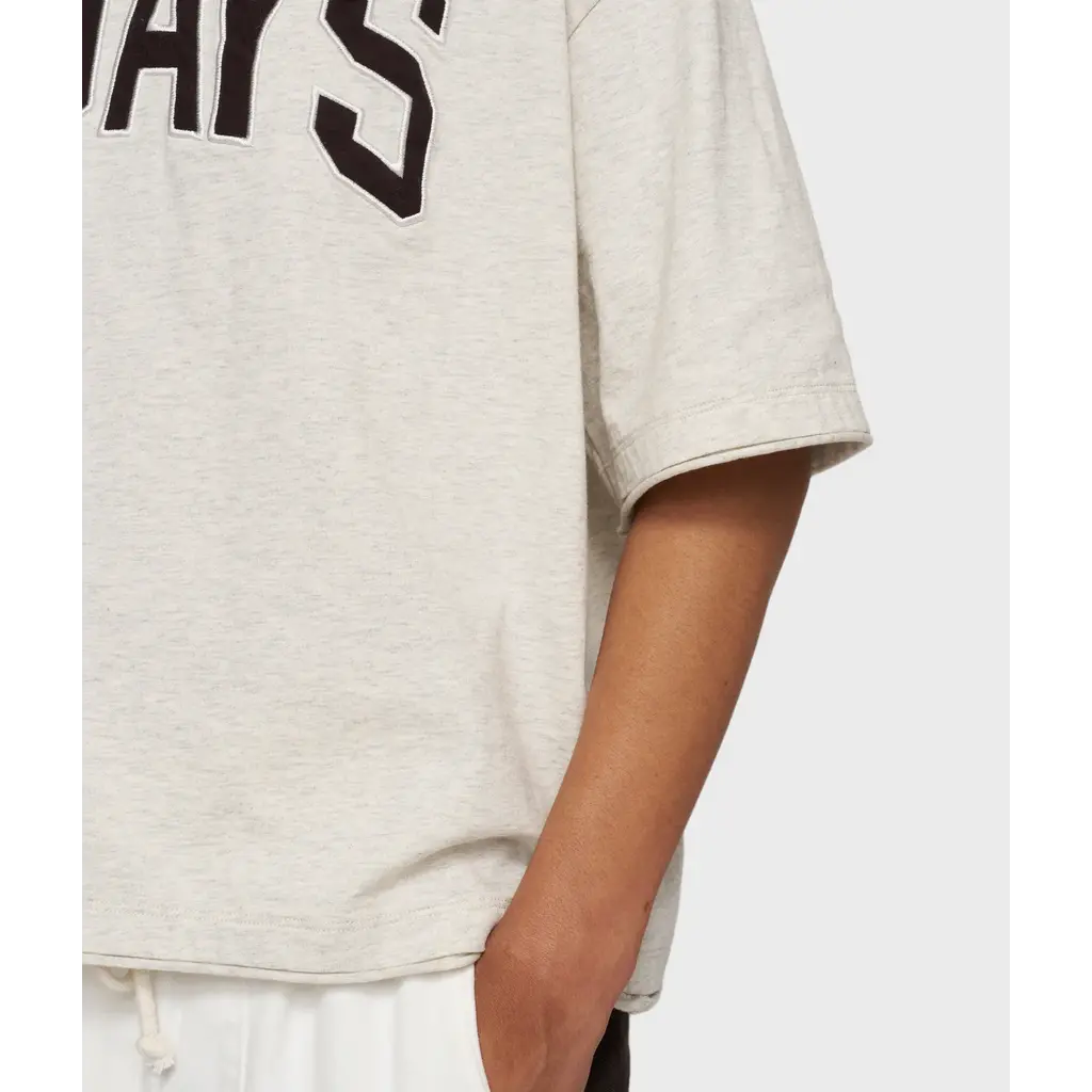 10 Days baseball t-shirt 10DAYS in soft white melee