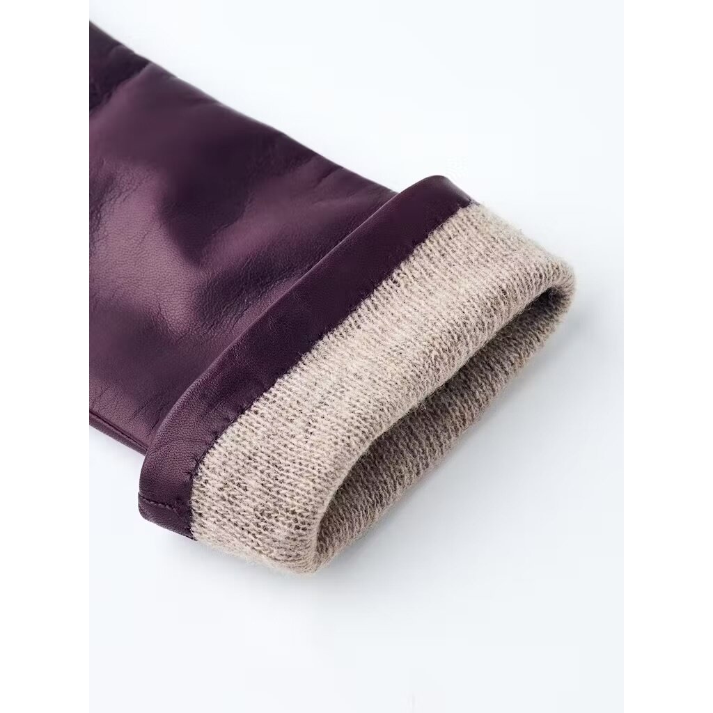 Hestra handschoen Elisabeth in dark plum