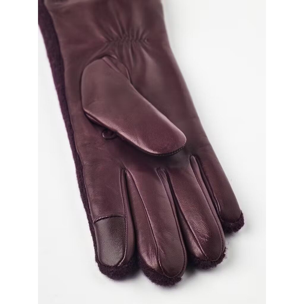 Hestra handschoen Samantha in dark plum