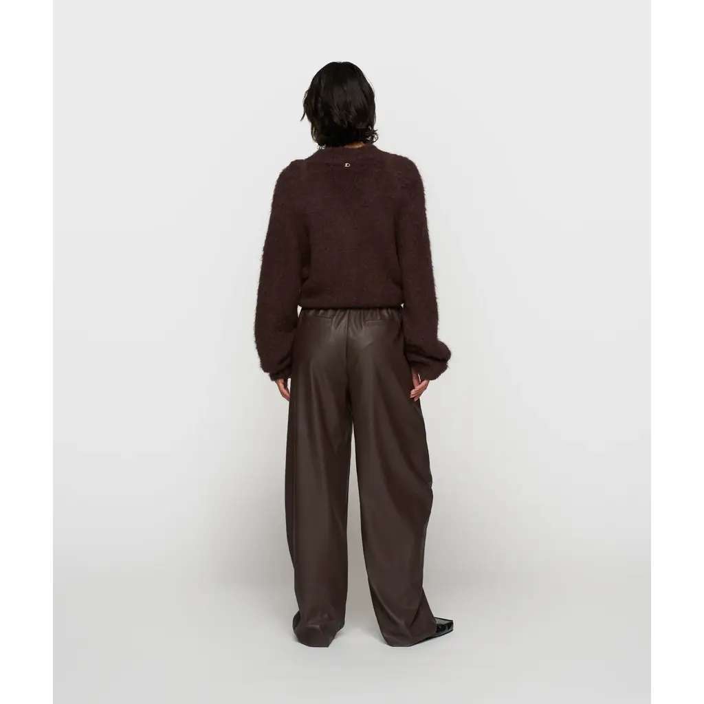 10 Days faux leren pantalon in deep wine