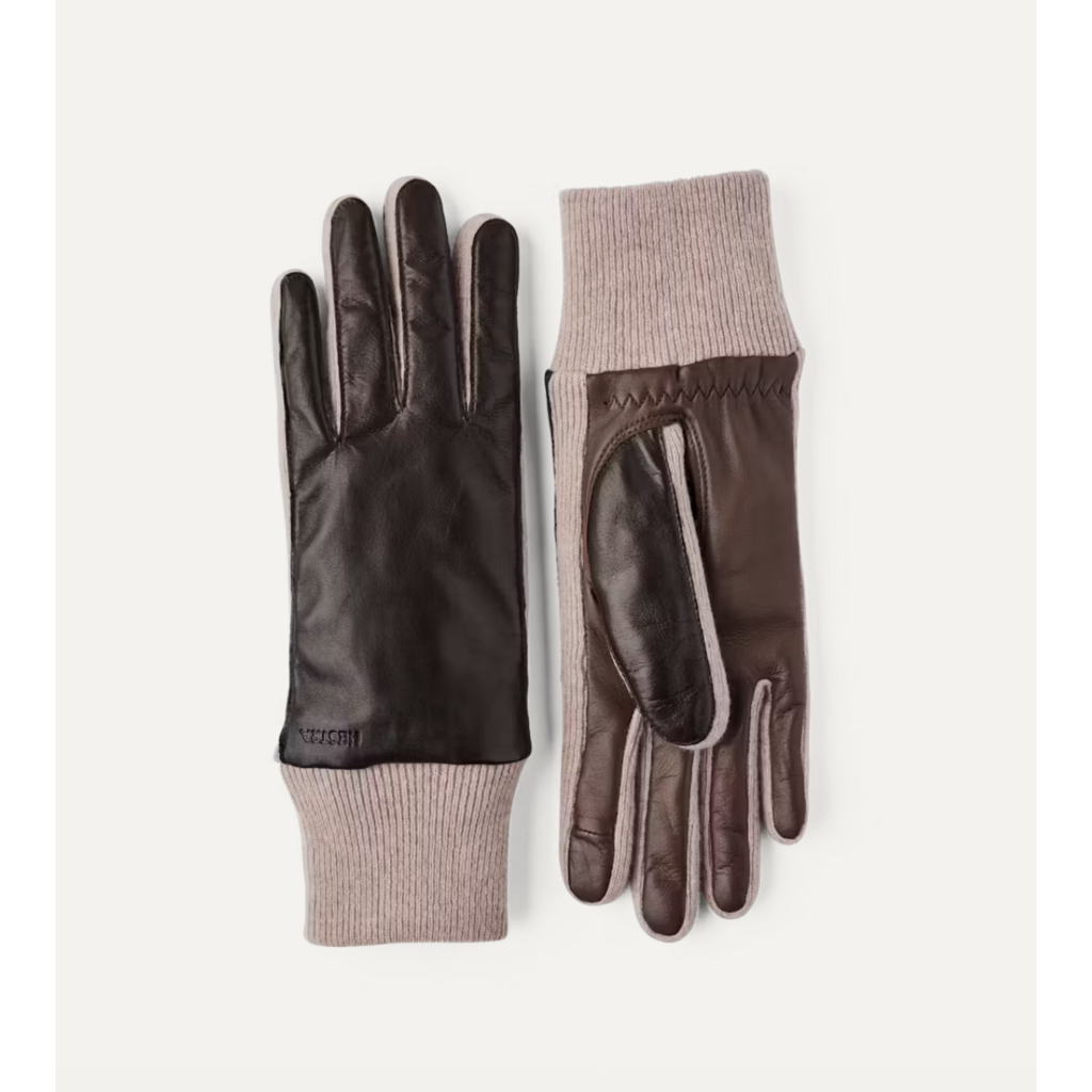 Hestra handschoen Jeanne in chocolate/tabac