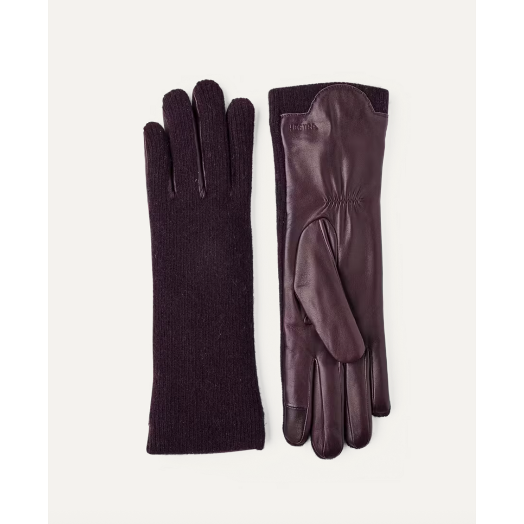 Hestra handschoen Samantha in dark plum