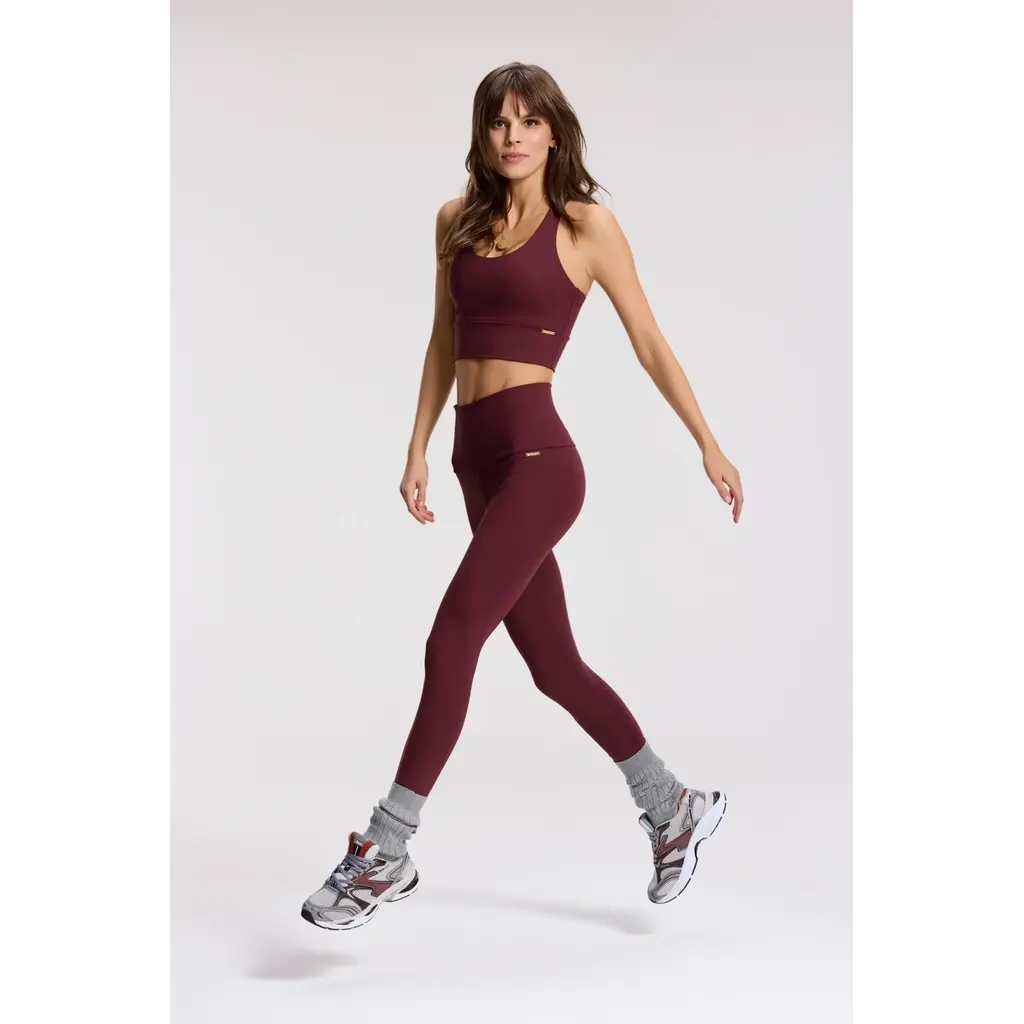 Deblon Sports high waist classic legging in bordeaux