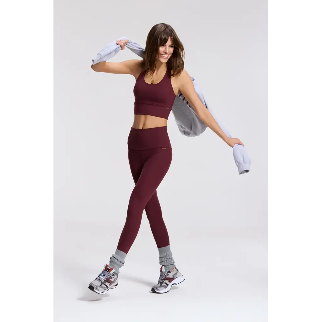 Deblon Sports high waist classic legging in bordeaux