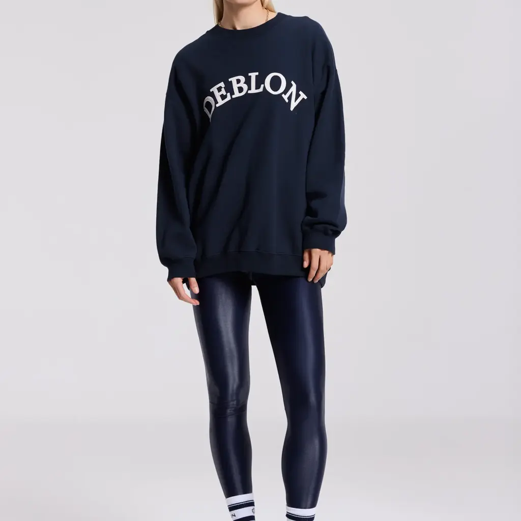 Deblon Sports high waist shine legging in navy