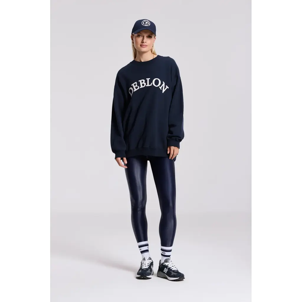 Deblon Sports high waist shine legging in navy