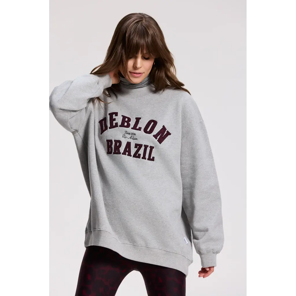 Deblon Sports sweater Malou in grey melange