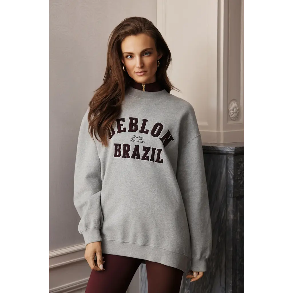 Deblon Sports sweater Malou in grey melange