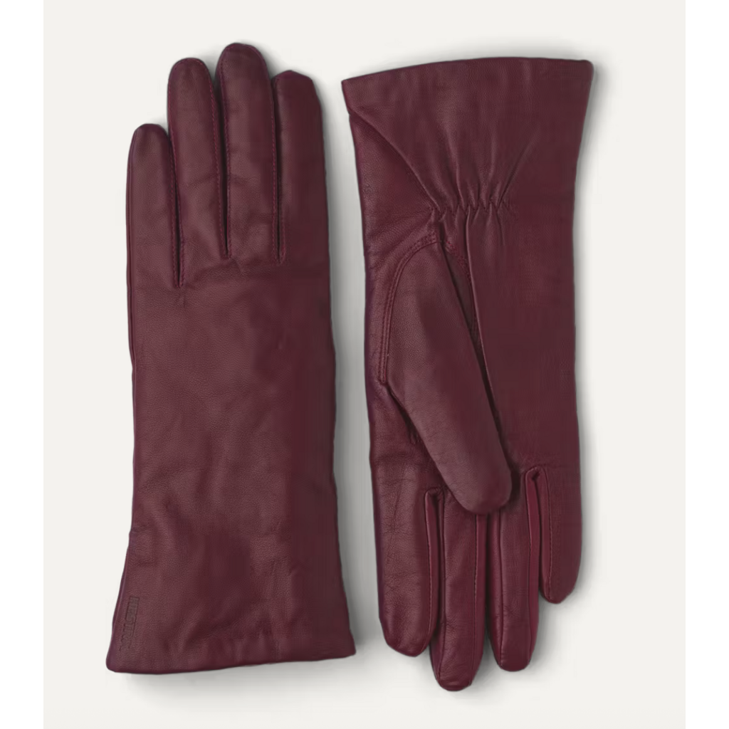 Hestra handschoen Elisabeth in dark red of tabac