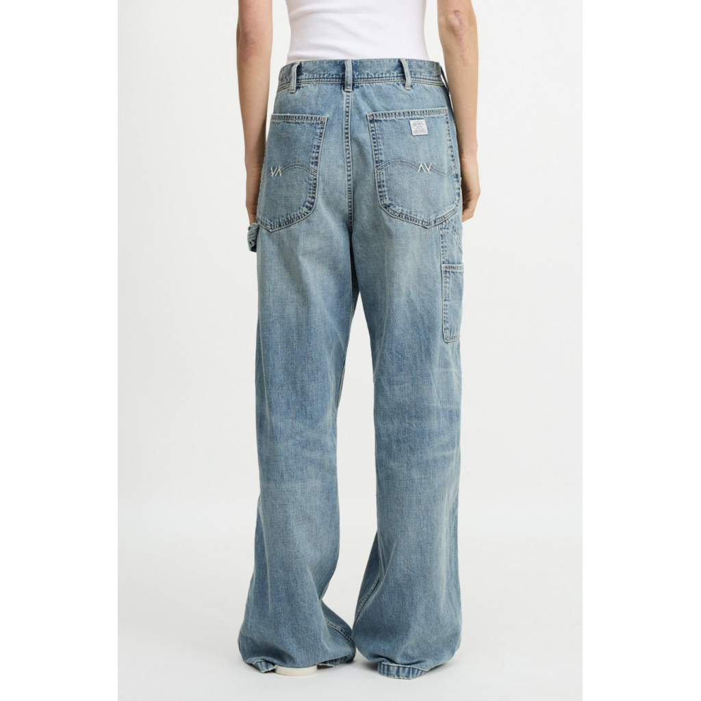 Denimist pantalon teri wide leg carpenter in holton indigo