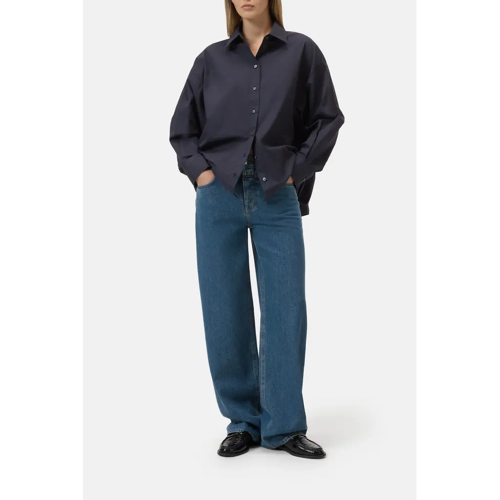 CLOSED cape blouse in dark night