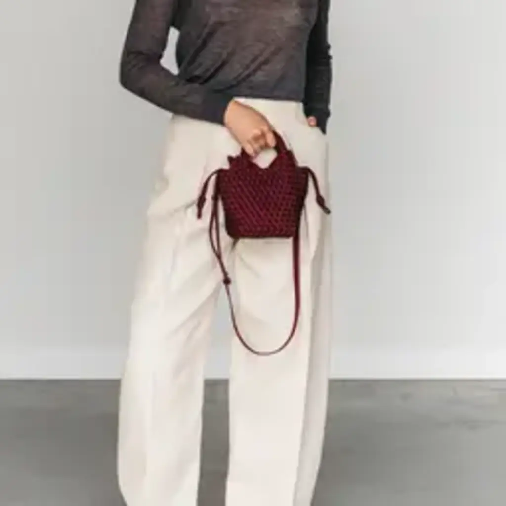 Marrea tas mini with strap in chianti crush