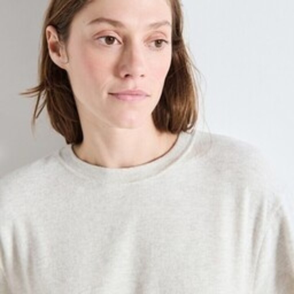 American Vintage t-shirt lange mouwen in gris chine