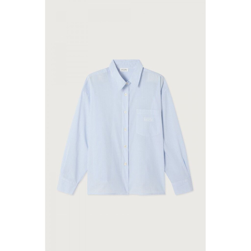 American Vintage blouse lange mouwen in rayures bleu