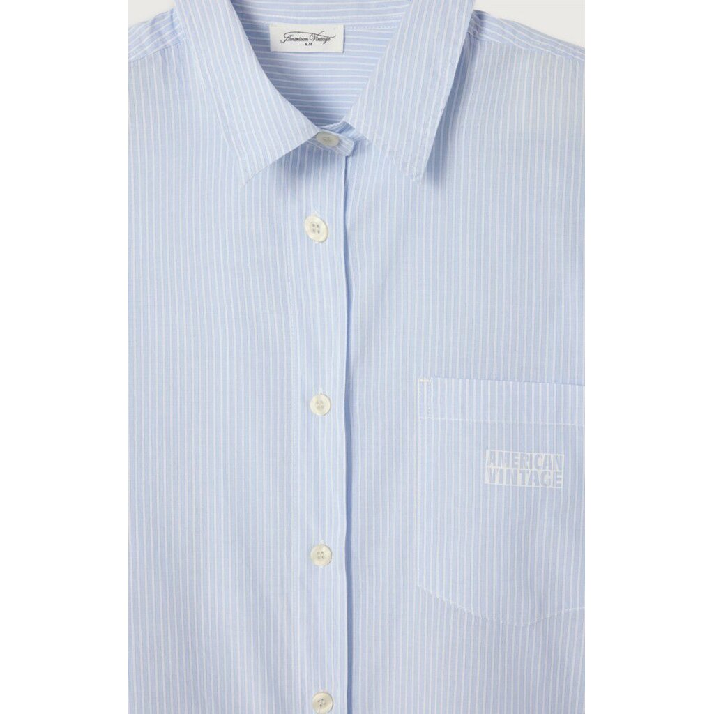 American Vintage blouse lange mouwen in rayures bleu