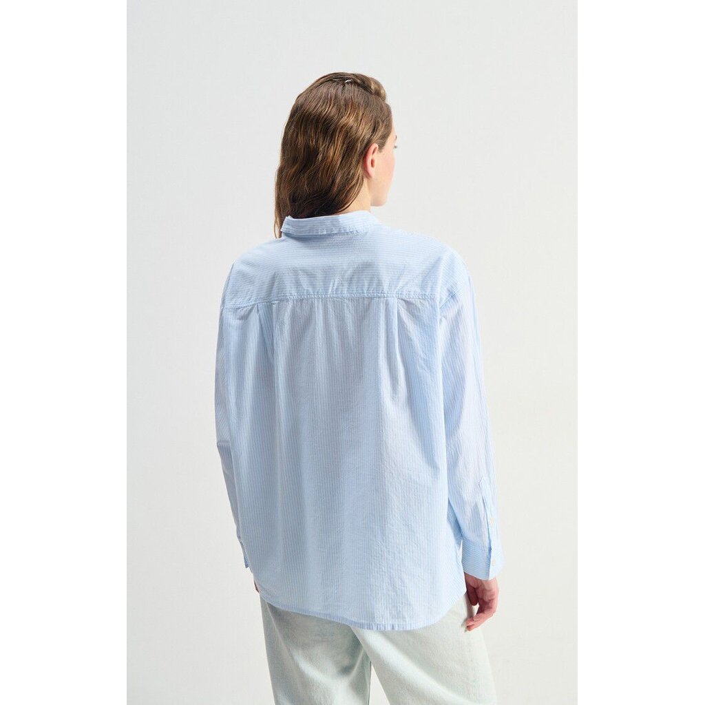 American Vintage blouse lange mouwen in rayures bleu