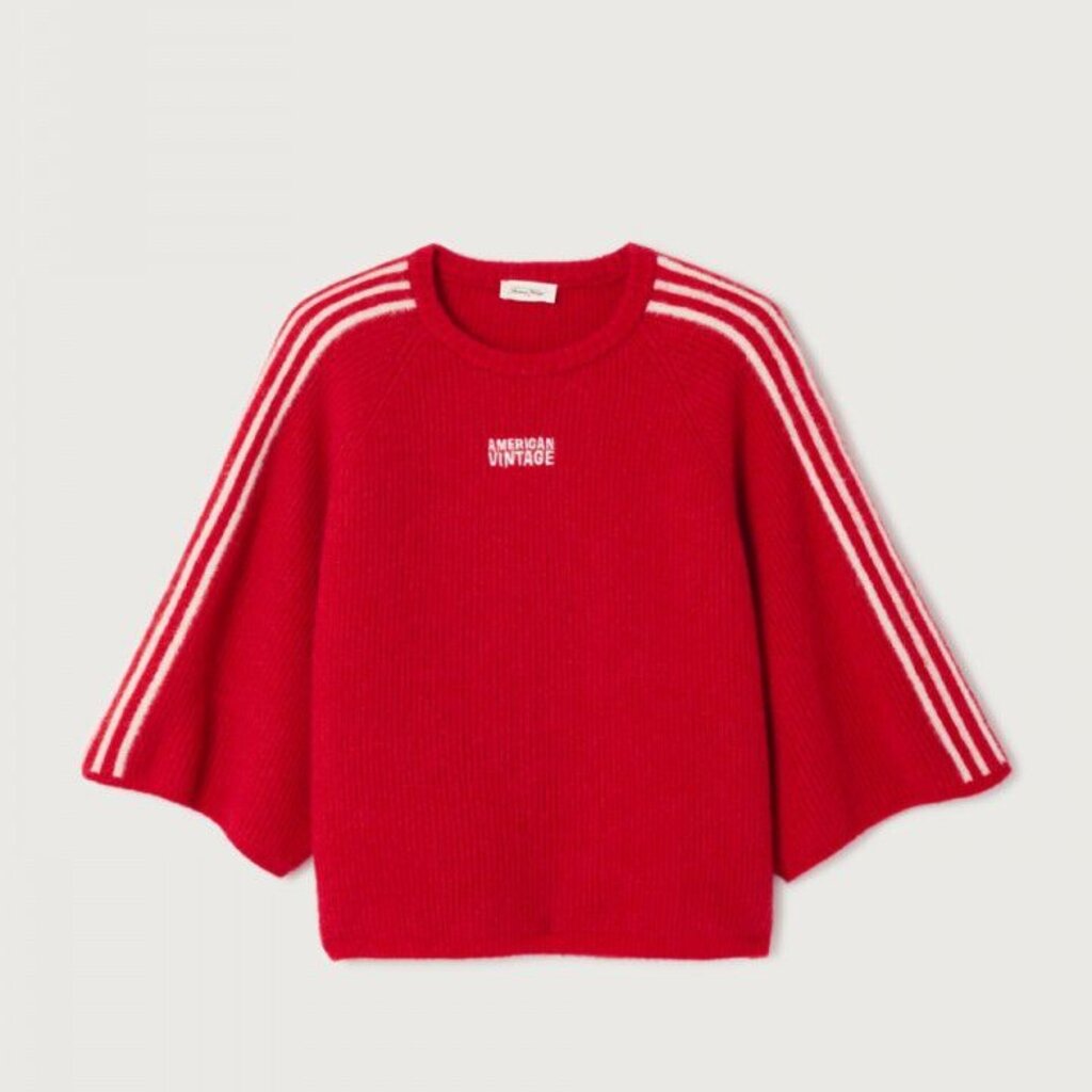 American Vintage trui VITO18NE26 in carmin chine