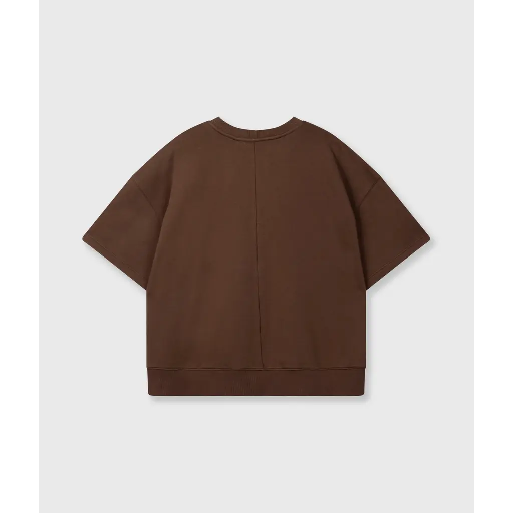 10 Days short sleeve  sweater in dark truffle