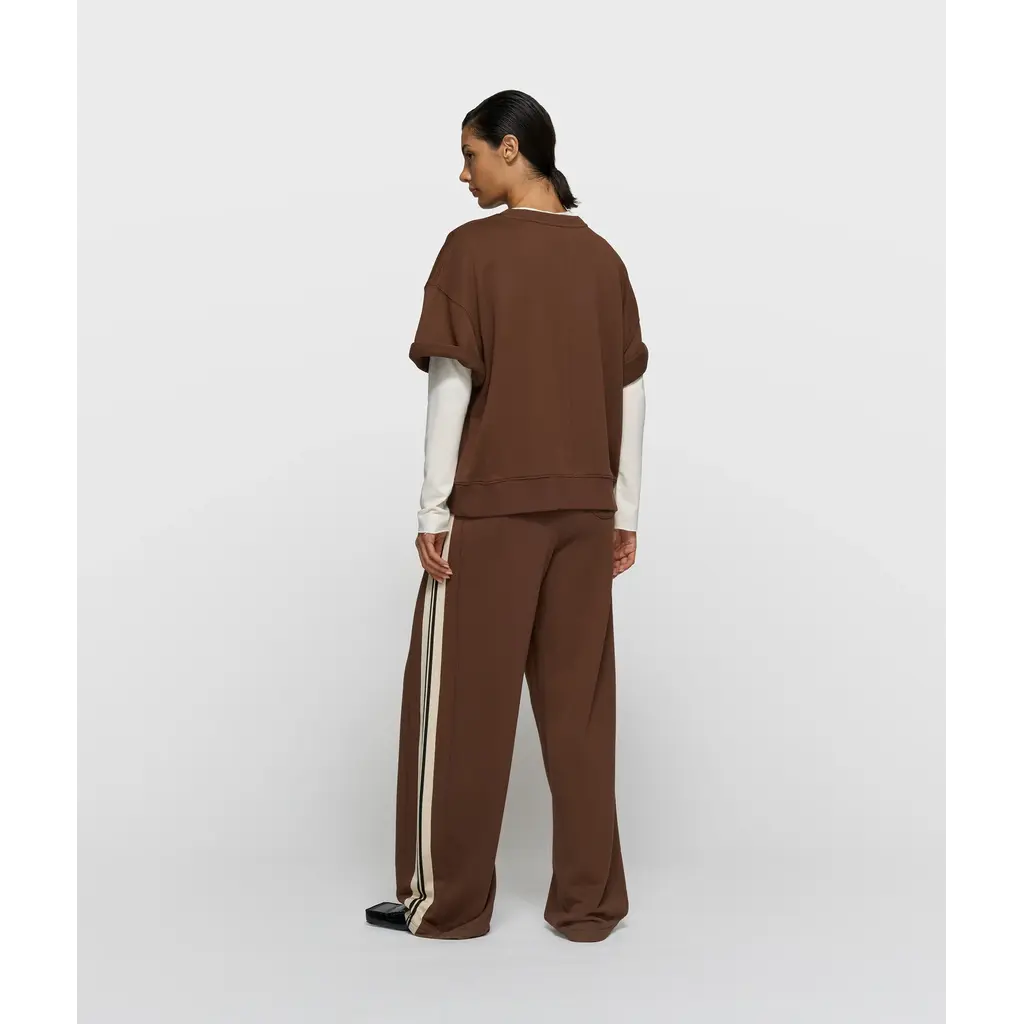 10 Days short sleeve  sweater in dark truffle