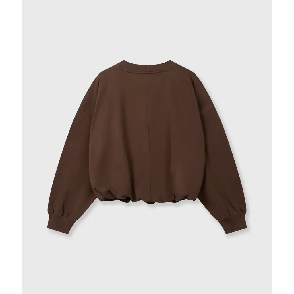 10 Days pleated sweater in dark truffle