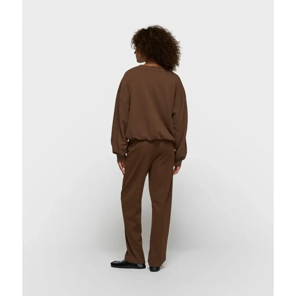 10 Days pleated sweater in dark truffle