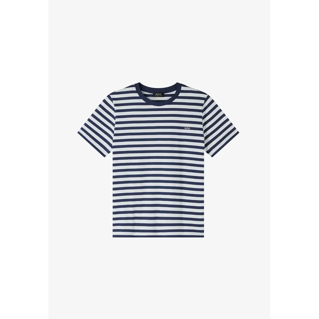 A.P.C. t-shirt streep in dark navy