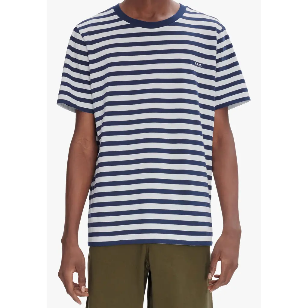 A.P.C. t-shirt streep in dark navy