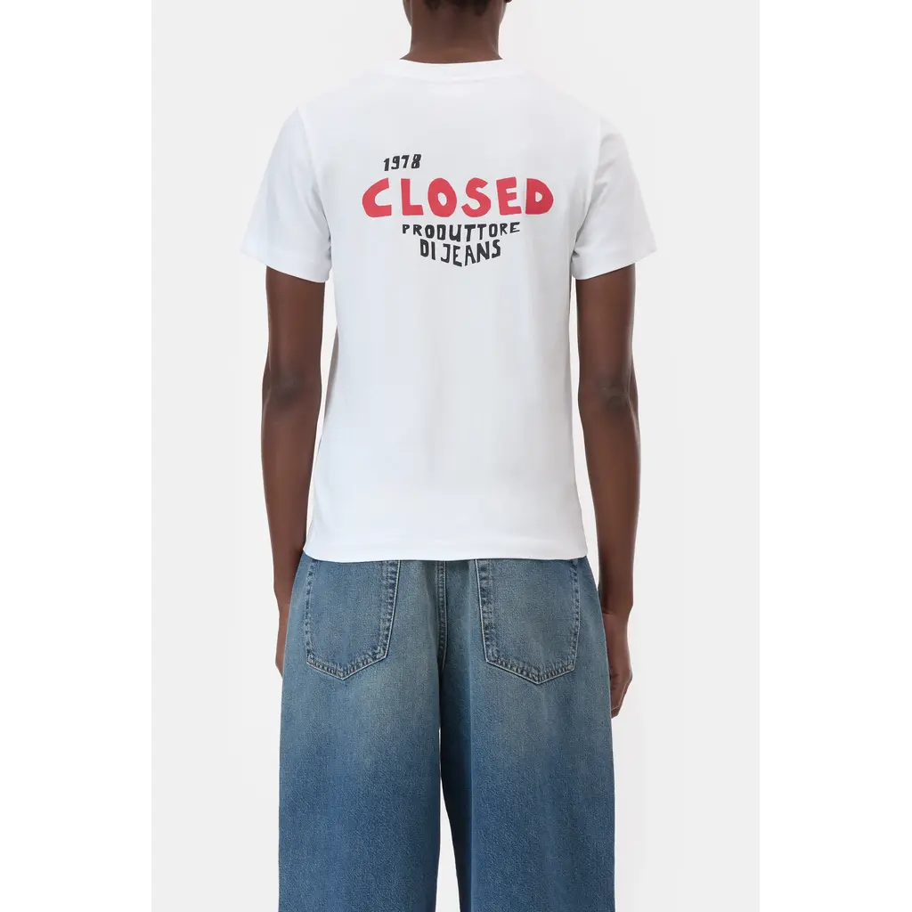 CLOSED printed t-shirt in white