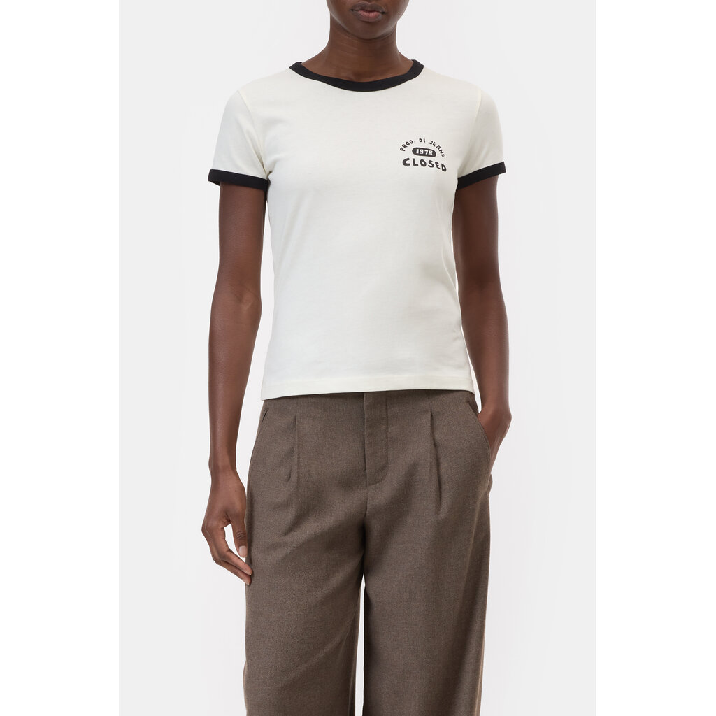 CLOSED slim t-shirt in ivory