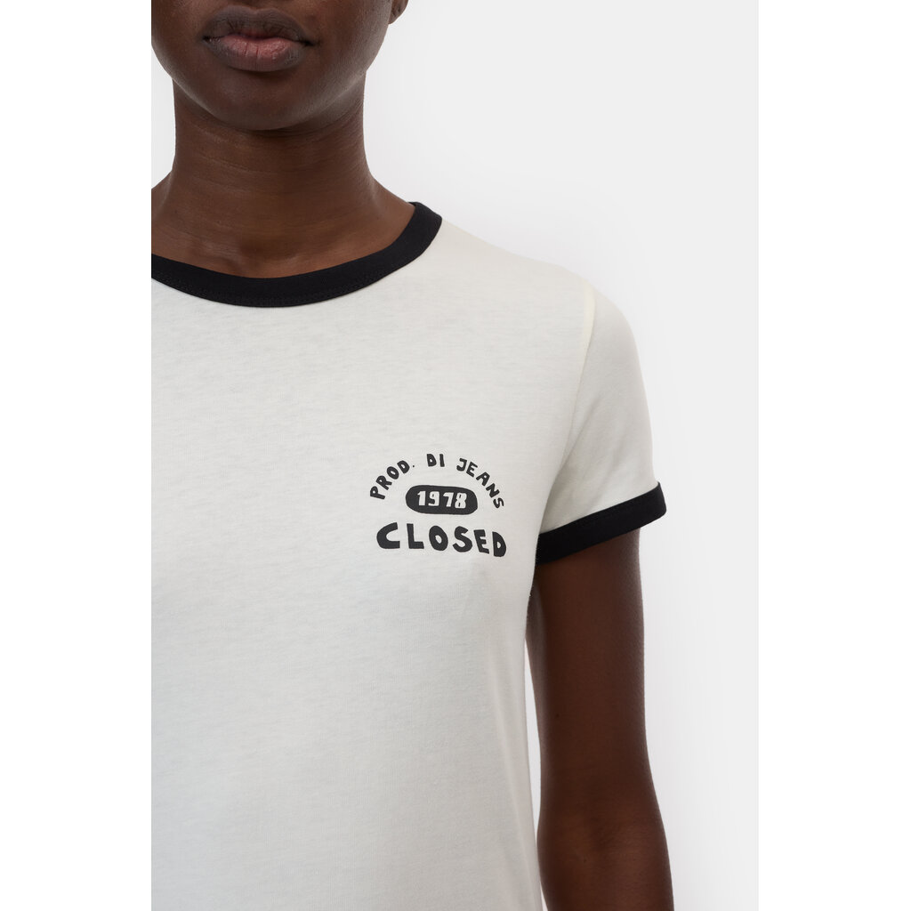 CLOSED slim t-shirt in ivory
