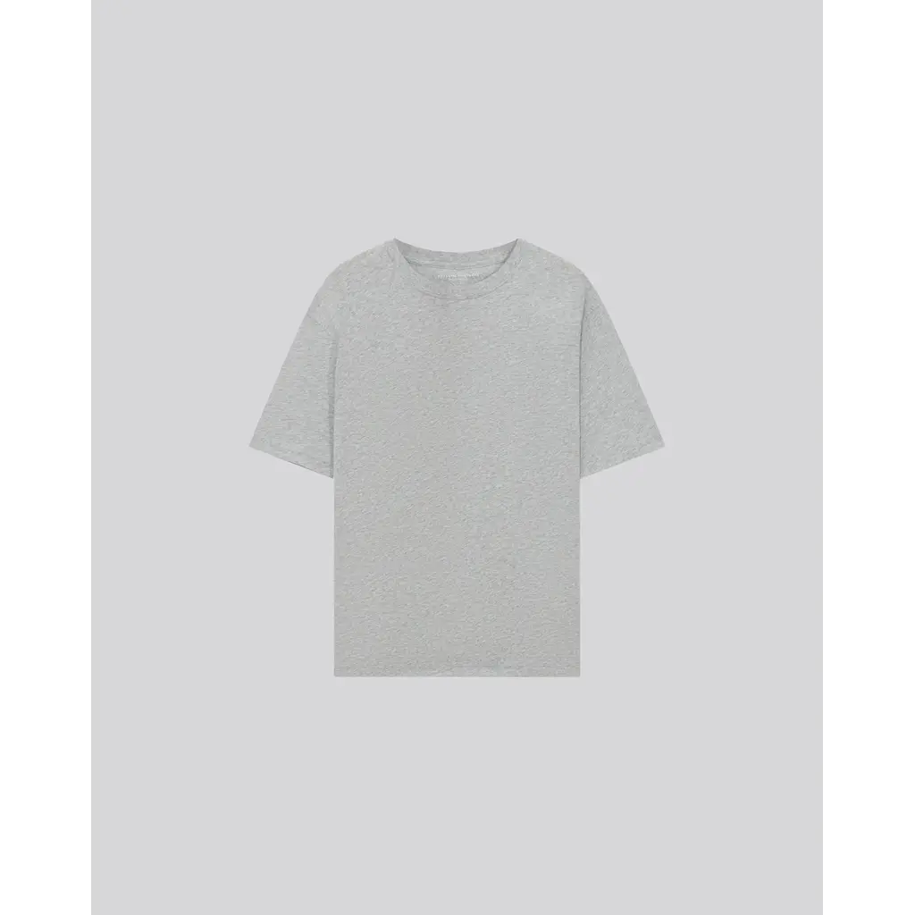 Majestic t-shirt korte mouw in gris chine