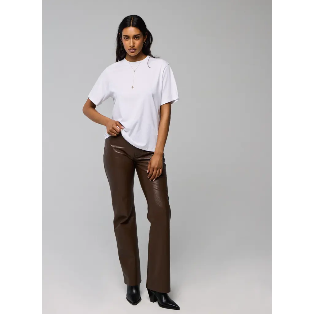 Majestic t-shirt korte mouw in blanc