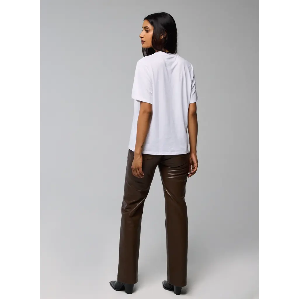 Majestic t-shirt korte mouw in blanc