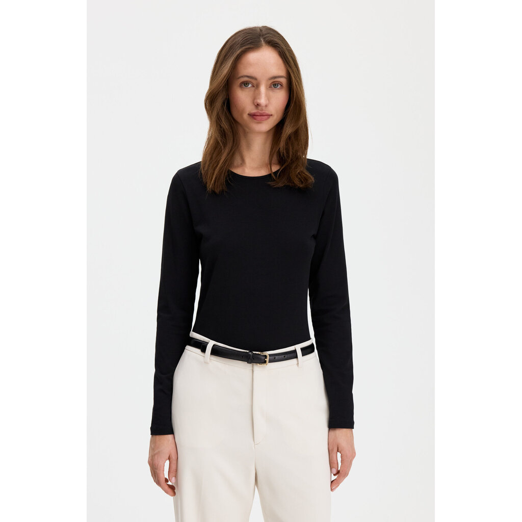 Filippa K t-shirt lange mouw in black